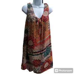 Floral Boho Mini Dress Size Medium